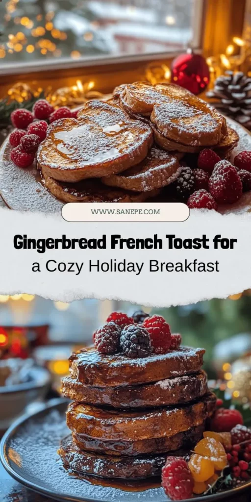 Start your holiday mornings off right with our Gingerbread French Toast Delight! This festive twist on a classic breakfast combines the comforting flavors of those beloved gingerbread spices with rich, buttery bread to create an unforgettable dish. Perfect for family brunches or cozy gatherings, this recipe is sure to evoke holiday cheer. Don't forget to top it with maple syrup, whipped cream, or fresh fruit for a delightful finish! #GingerbreadFrenchToast #HolidayBreakfast #FestiveBrunch #ComfortFood #BreakfastIdeas #YummyRecipes