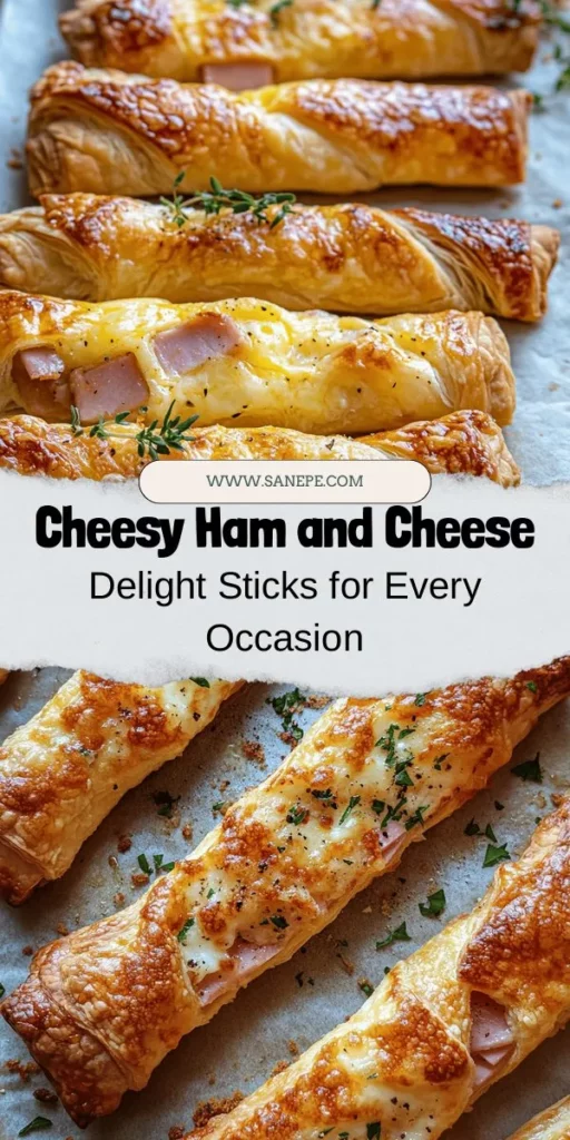 Indulge in the deliciousness of Ham and Cheese Delight Sticks! This easy recipe combines savory ham and gooey cheese enveloped in flaky puff pastry, making it perfect for snacks, appetizers, or game day treats. Learn how to create these gourmet bites with simple ingredients and versatile variations. Discover tips for perfecting the bake and making them shine on your serving platter! #HamAndCheese #PuffPastry #SnackIdeas #PartyAppetizers #HomemadeTreats #EasyRecipes #FoodieFun