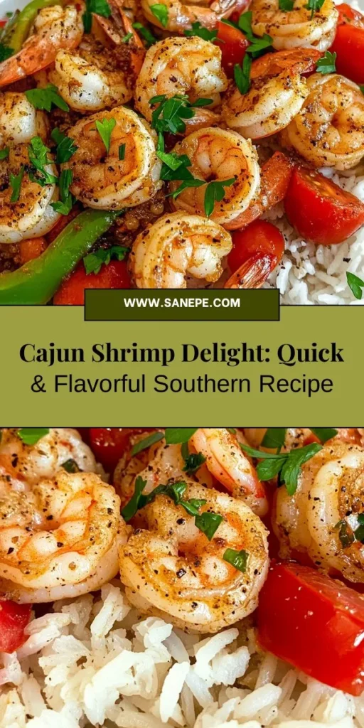 Dive into the bold and vibrant world of Cajun Shrimp Delight, a dish that beautifully captures the essence of Southern cuisine! In under 30 minutes, you can enjoy this flavorful meal featuring fresh shrimp, bell peppers, and aromatic spices. Discover the roots of Cajun cooking and learn how to create this delightful dish at home. Perfect for any occasion! #CajunCuisine #ShrimpDelight #SouthernCooking #Foodie #QuickMeals #FlavorfulCooking #SpicyFood #HealthyEating