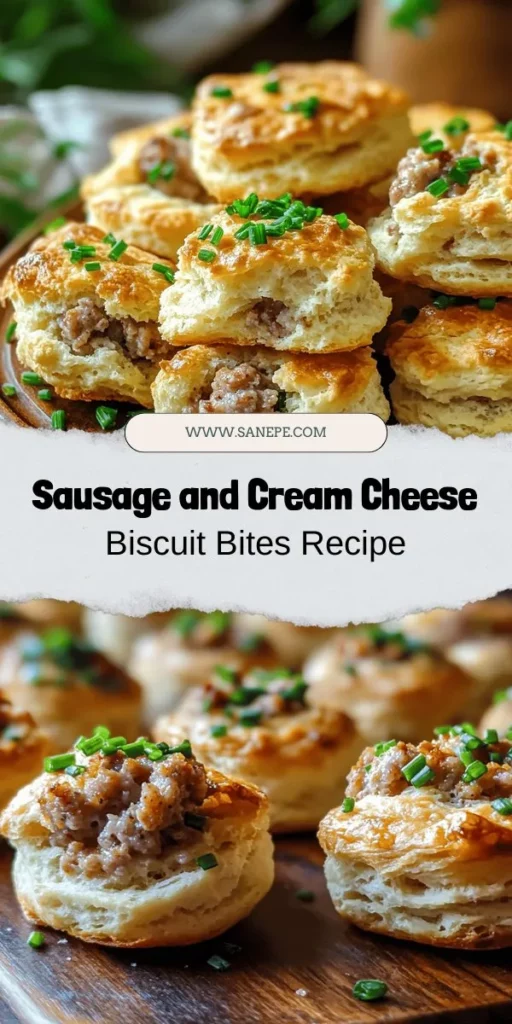 Discover the joy of homemade Sausage and Cream Cheese Biscuit Bites—perfect for any occasion! These savory treats combine spicy breakfast sausage, creamy cheese, and flaky biscuits for a tasty appetizer everyone will love. Easy to prepare and versatile, they're ideal for brunch, game days, or gatherings. Bake them fresh and impress your guests with this crowd-pleaser! #BiscuitBites #Appetizers #HomemadeRecipes #Sausage #PartyFood #EasyCooking #ComfortFood