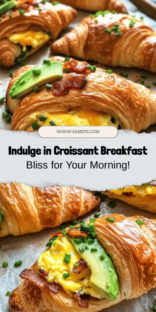 Transform your mornings into a luxurious experience with Croissant Breakfast Bliss! Indulge in buttery, flaky croissants filled with creamy scrambled eggs, cheese, savory bacon or a vegetarian option, and fresh greens. This gourmet breakfast is not only satisfying but also packed with nutrients. Perfect for Sunday brunch or any special day. Elevate your breakfast game! #CroissantBreakfast #BreakfastGoals #GourmetBreakfast #BrunchRecipe #FoodieFavorites #HealthyEating