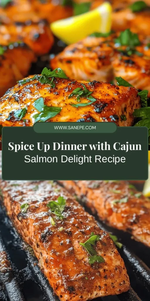 Dive into a flavorful journey with Spicy Cajun Salmon Delight! This dish combines the richness of fresh salmon with the bold, zesty flavors of Cajun spices, creating a culinary masterpiece that's both delicious and healthful. Packed with omega-3 fatty acids, it promotes heart health while tantalizing your taste buds. Perfect for gatherings or a cozy dinner at home, this recipe is sure to impress. Bring Cajun flair to your table today! #CajunCuisine #SalmonRecipe #HealthyEating #Foodie #SpicyDish #EasyRecipes