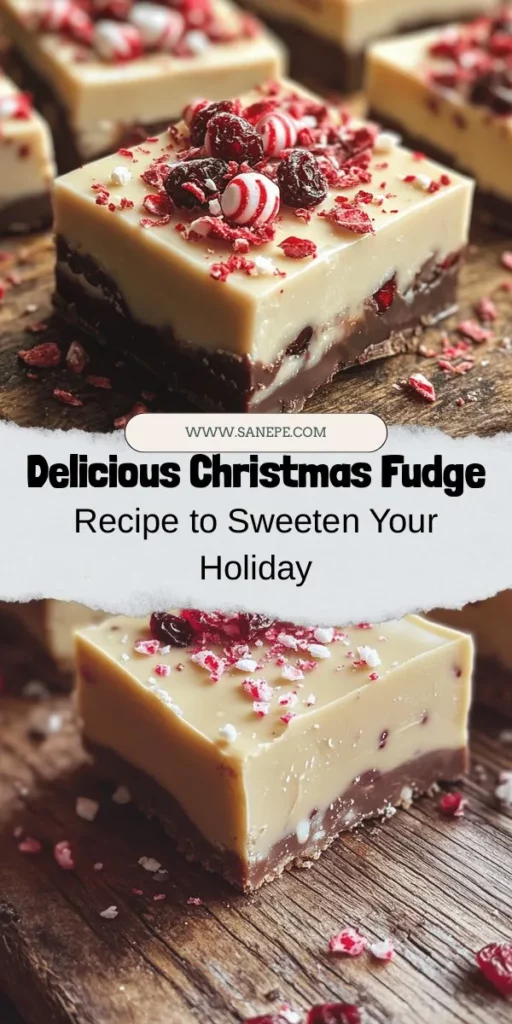 Get ready to spread some holiday cheer with delicious homemade Christmas fudge! This rich and creamy treat is perfect for sharing with family and friends during festive gatherings. Learn about key ingredients like semisweet chocolate, sweetened condensed milk, and crushed peppermint candies to create a batch that will delight everyone. Follow our simple step-by-step guide to tantalize your taste buds and make lasting holiday memories! #ChristmasFudge #HolidayTreats #BakingJoy #FestiveRecipes #SweetTreats