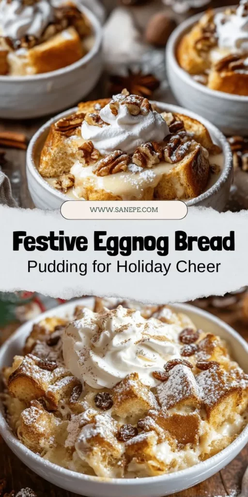 Celebrate the holiday season with an indulgent twist on a classic dessert: Eggnog Bread Pudding. This cozy dish combines the creamy flavors of eggnog with the comforting texture of bread pudding, creating a festive treat perfect for gatherings. Learn about its origins, key ingredients, and simple preparation steps to make a crowd-pleaser that warms the heart and home. Make your holidays sweeter with this delightful recipe! #EggnogBreadPudding #HolidayDesserts #FestiveBaking #ComfortFood #SeasonalTreats