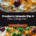 Get ready to impress your guests this holiday season with a Festive Cranberry Jalapeño Cream Cheese Dip! This vibrant, flavorful dip combines the sweetness of fresh cranberries with the kick of jalapeños, all wrapped in creamy cheese goodness. Perfect for holiday parties or cozy family gatherings, it pairs beautifully with crackers, tortilla chips, and fresh veggies. Discover how to create this crowd-pleaser with easy instructions, and customize it to suit every taste. Make your celebrations memorable with this delightful appetizer that's as visually appealing as it is delicious!