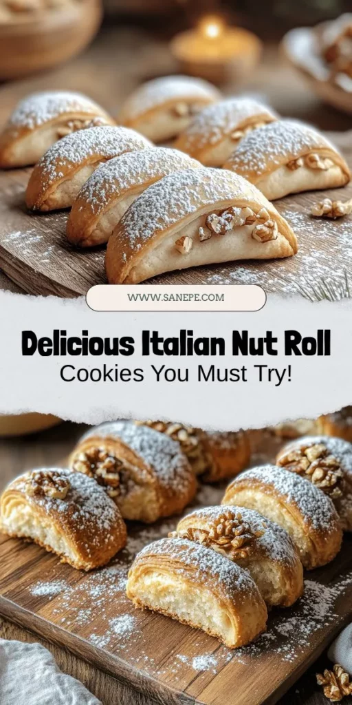 Discover the scrumptious world of Italian Nut Roll Cookies, a beloved treat that brings families together. With rich buttery flavors and a delightful crunch from walnuts or hazelnuts, these cookies are perfect for any festive occasion. Easy to make and visually stunning, they symbolize family traditions passed down through generations. Dive into this homemade delight and create lasting memories in your kitchen! #ItalianCookies #NutRollCookies #BakingTradition #SweetTreats #FamilyRecipes #HolidayBaking