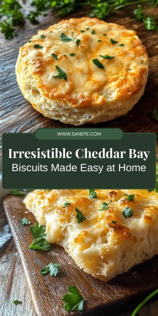 Make your kitchen a haven of deliciousness with homemade Cheddar Bay Biscuits! These flaky, cheesy treats are perfect for any occasion—from family dinners to cozy snacks. With simple ingredients like cheddar cheese, buttermilk, and fresh parsley, creating these crowd-pleasers is easier than you think. Follow our guide for tips to achieve the perfect texture and flavor. Experience the warm, savory aroma that fills your home! #CheddarBayBiscuits #Baking #ComfortFood #Homemade #CookingTips #DeliciousRecipes #CheeseLovers #Biscuits