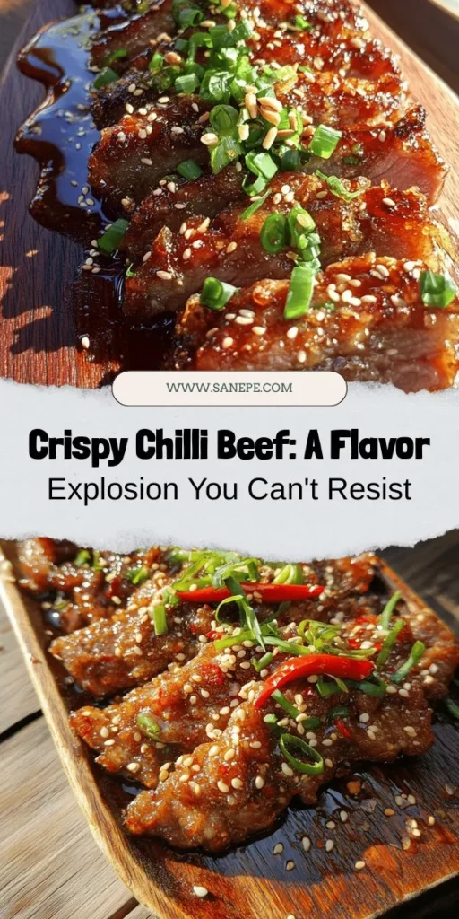 Discover the mouthwatering Crispy Chilli Beef Delight, a perfect blend of crunchy beef, fresh chilies, and a savory sauce that tantalizes the taste buds. This simple, flavor-packed dish is great for weeknight dinners or impressing guests at gatherings. Serve it with rice or noodles for a complete meal. With easy preparation and cooking tips, enjoy a culinary journey into Asian cuisine right in your kitchen. #CrispyChilliBeef #AsianCuisine #Foodie #CookingAtHome #TastyMeals