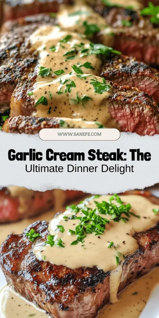 Indulge in the ultimate culinary experience with our Sizzling Steak with Garlic Cream Bliss! Perfectly cooked ribeye steaks complemented by a rich garlic cream sauce will elevate your home dining. Discover the secret to achieving that perfect sear, and learn how to make a velvety sauce that impresses even the toughest critics. Treat yourself or your loved ones to this delectable dish! #SteakRecipe #GarlicCream #HomeCooking #Foodie #GourmetDinner #RibeyeSteak #CookingAtHome #CulinaryDelight