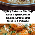 Looking for a quick and delicious seafood dish? Try this Spicy Salmon & Shrimp with Cajun Cream Sauce! In just 30 minutes, you can whip up a flavorful meal that combines tender salmon and succulent shrimp in a creamy, zesty sauce that's bursting with Cajun spices. Perfect for impressing dinner guests or enjoying a cozy night in, this dish showcases the richness of Cajun cuisine and is sure to delight your taste buds. Plus, it’s packed with protein and heart-healthy Omega-3 fatty acids. Serve it over rice or pasta for a complete meal. Get ready to bring a taste of Louisiana to your kitchen!