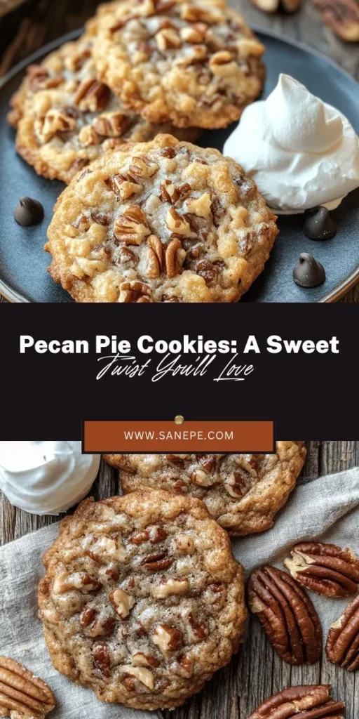 Indulge in the sweet and nutty goodness of Pecan Pie Cookies with this delightful recipe! These soft and chewy cookies combine the classic flavors of pecan pie in a convenient bite-sized treat, making them perfect for any occasion. Whether for holidays, gatherings, or a cozy night in, these cookies are sure to impress. Bake a batch today and experience the irresistible crunch of pecans and a buttery sweetness in every bite! #PecanPieCookies #Baking #Desserts #HolidayTreats #CookieRecipe