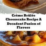 Indulge in the ultimate dessert experience with this Crème Brûlée Cheesecake recipe! Combining the creamy richness of cheesecake with the elegant caramelized crunch of crème brûlée, this show-stopping dessert is perfect for any occasion. Follow our easy step-by-step instructions to create a luscious cheesecake with a dreamy vanilla flavor and a golden sugar topping. Whether you're hosting a dinner party or celebrating a special moment, this decadent fusion of flavors will impress your guests and satisfy your sweet tooth. Ready to elevate your dessert game? Grab your ingredients and get baking!