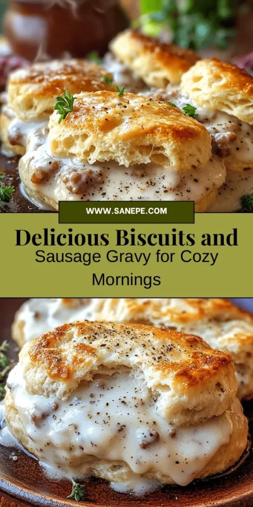 Indulge in the ultimate comfort food with heavenly biscuits and sausage gravy! This classic American dish features fluffy, homemade biscuits smothered in creamy, savory sausage gravy, perfect for family breakfasts or leisurely brunches. With easy-to-follow steps, you’ll learn to create this nostalgic meal that brings warmth and joy to your kitchen. Discover ingredient tips, variations, and serving suggestions to make it your own! #BiscuitsAndGravy #ComfortFood #BreakfastIdeas #HomemadeDeliciousness #FoodieFavorites #SouthernCooking