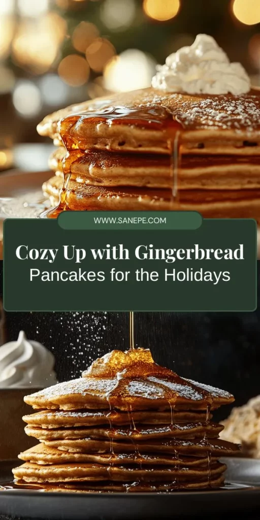 Start your holiday mornings off right with these delightful gingerbread pancakes drizzled in spiced syrup! Bursting with the warm flavors of ginger, cinnamon, and nutmeg, these fluffy pancakes add a cozy touch to any brunch. Perfect for family gatherings or a lovely weekend treat, this recipe combines traditional holiday spices with a twist on a breakfast classic. Discover the joy of sharing this festive dish with loved ones. #GingerbreadPancakes #HolidayBreakfast #CozyBrunch #FestiveFlavors #BreakfastRecipes