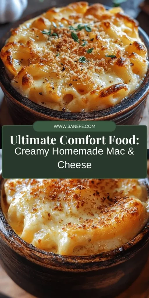 Indulge in the timeless comfort of homemade mac and cheese! This beloved dish brings nostalgia and satisfaction with its creamy sauce and tender pasta. Learn why making it from scratch elevates flavor and allows for endless variations tailored to your taste. Explore our step-by-step guide and discover the magic of combining different cheeses and spices to create your perfect bowl. Embrace this classic comfort food today! #MacAndCheese #ComfortFood #Homemade #Foodie #RecipeIdeas #Nostalgia #CookingAtHome #CheesyGoodness