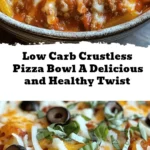 Discover a delicious and healthy twist on pizza with this Low Carb Crustless Pizza Bowl! Packed with savory ground turkey or beef, colorful bell peppers, and gooey mozzarella cheese, this hearty meal is perfect for satisfying your pizza cravings without the carbs. Ready in just 40 minutes, it's an easy weeknight dinner option that can also be customized to fit your dietary needs. Whether you're following a low-carb lifestyle or just looking for a comforting dish, this recipe is a must-try. Enjoy it on its own or paired with a fresh salad for a complete meal!