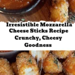 Looking for a snack that’s pure cheesy bliss? Try this irresistible mozzarella cheese sticks recipe! With a crispy coating and gooey melted mozzarella inside, these delicious snacks are perfect for game nights or cozy movie marathons. Easy to make and better than any store-bought version, they’ll become your go-to appetizer. Serve them with marinara sauce for dipping and impress your guests with this crowd-pleaser. Check out the full recipe for tips, variations, and serving suggestions. Get ready to indulge!