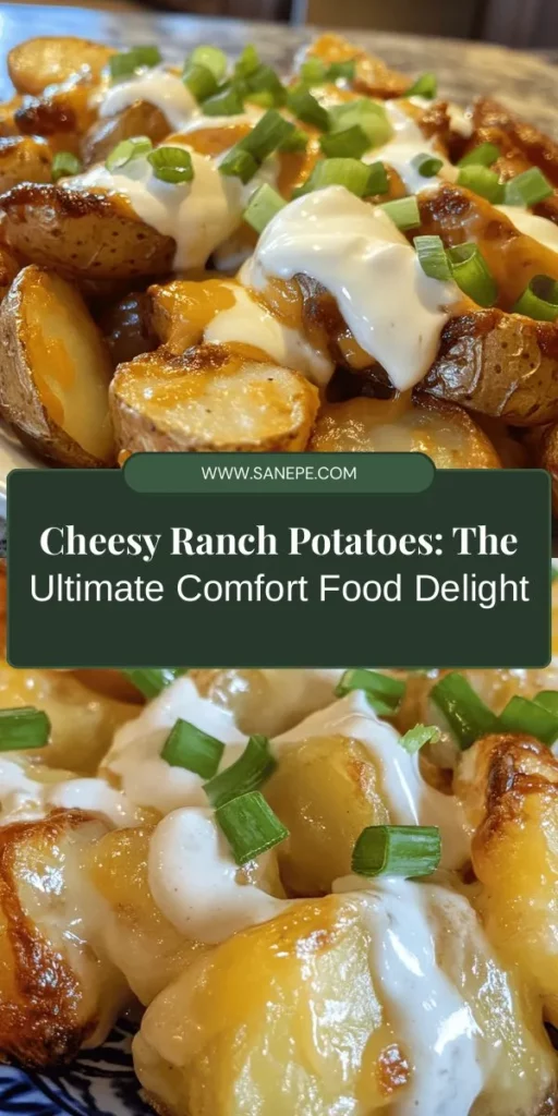 Whip up the ultimate comfort dish with this Best Cheesy Ranch Potatoes recipe! Creamy ranch dressing, gooey cheddar cheese, and tender baby potatoes create a mouthwatering side that's perfect for any occasion. Ideal for barbecues, potlucks, or family dinners, this dish is sure to impress! Follow our simple steps to enjoy a crunchy, cheesy delight that everyone will crave. #CheesyRanchPotatoes #ComfortFood #PotatoRecipes #Yummy #EasyRecipes #SideDish #Foodie #Delicious