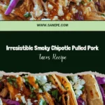 Indulge in the ultimate comfort food with these Smoky Chipotle BBQ Pulled Pork Tacos! Filled with tender, smoky pulled pork drenched in zesty chipotle BBQ sauce and topped with crunchy cabbage and fresh cilantro, these tacos are bursting with flavor. Perfect for gatherings, game days, or cozy dinners, they require minimal effort for maximum deliciousness. Whether you stick to the classic recipe or experiment with protein variations, this dish is sure to impress your guests. Try it out and make taco night unforgettable!