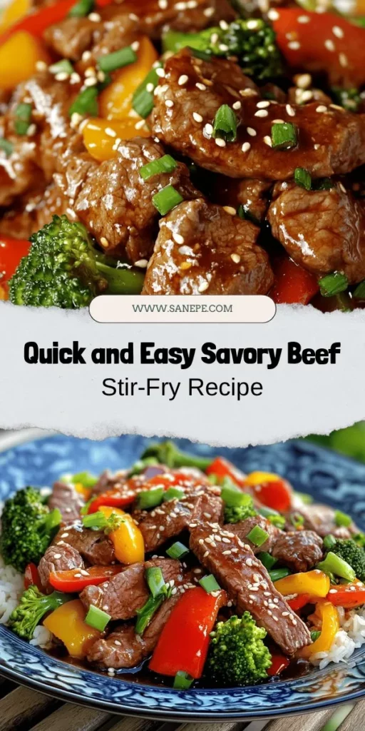 Discover the rich flavors of Savory Beef Stir-Fry with Sweet Soy Sauce, a quick and delicious dish perfect for any occasion. This recipe combines tender beef with vibrant vegetables in a luscious sweet-savory sauce, offering a feast for both the eyes and taste buds. Whether it’s a weeknight dinner or a gathering, this stir-fry is sure to impress. Get ready to embark on a flavorful journey! #BeefStirFry #SweetSoySauce #AsianCooking #HealthyRecipes #QuickMeals