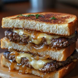 The classic patty melt is more than just a sandwich; it is a beloved comfort food that brings together the irresistible combination of juicy beef patties, melted cheese, and caramelized onions, all nestled between two slices of crispy rye bread. This dish is a true testament to the beauty of simple ingredients coming together to create something extraordinary. Whether enjoyed as a casual meal on a busy weeknight, a satisfying family dinner, or as a crowd-pleasing option at gatherings, the patty melt holds a special place in the hearts and stomachs of many.