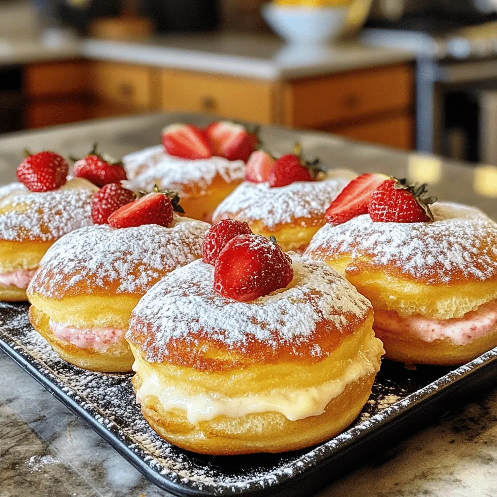 Donuts have been a beloved treat for generations, capturing the hearts and taste buds of people all around the world. Their soft, fluffy texture combined with a myriad of flavors has made them a staple in bakeries and cafes alike. Recently, the trend of stuffed donuts has taken the culinary scene by storm, offering a delightful twist on this classic treat. Imagine biting into a donut only to discover a rich, creamy filling that complements the sweetness of the dough—this is where our star recipe comes in: Strawberry Cheesecake Stuffed Donuts.