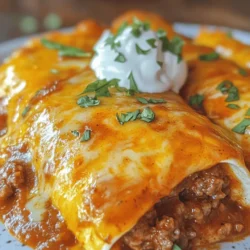 Savory ground beef enchiladas are more than just a meal; they are a comforting embrace of rich flavors wrapped in warm tortillas—a beloved staple of Mexican cuisine. This dish combines the earthy taste of seasoned ground beef, the hearty texture of corn tortillas, and the zesty kick of enchilada sauce, making it a perfect choice for families and busy individuals alike. In a world where time is often short, these speedy enchiladas promise satisfaction without sacrificing flavor or quality.