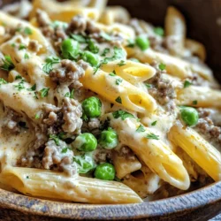 If you're in search of a quick, comforting, and utterly satisfying meal, look no further than Stovetop Creamy Ground Beef Pasta. This delightful dish combines tender pasta, savory ground beef, and a luxurious creamy sauce, creating a perfect harmony of flavors and textures that is sure to please the entire family. With its easy preparation and versatility, this recipe is ideal for busy weeknights or leisurely weekends when you want to whip up something delicious without spending hours in the kitchen.