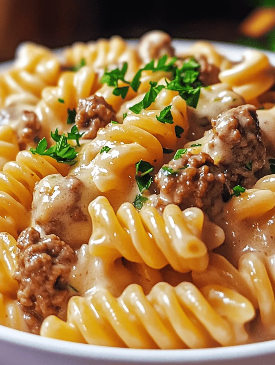 To appreciate this creamy beef and rotini dish fully, it's essential to understand the key ingredients that contribute to its rich flavor and texture. From the pasta to the aromatics, each component plays a vital role in creating this delightful meal.