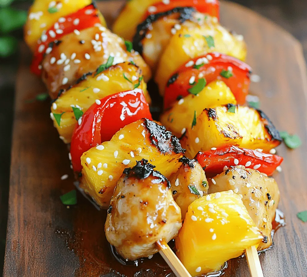 The appeal of Tropical Pineapple Chicken Skewers lies not only in their vibrant presentation but also in the explosion of flavors and textures that each bite delivers. Imagine tender chunks of chicken marinated in a sweet and savory sauce, paired with the tropical sweetness of fresh pineapple and the crispness of bell peppers. This dish encapsulates the essence of summer, transporting your taste buds to a sun-soaked beach with each mouthful.