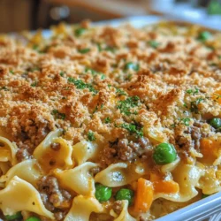 Sour Cream Beef Noodle Casserole is a dish that perfectly encapsulates the essence of home cooking—comforting, hearty, and full of flavors that evoke memories of family gatherings and shared meals. This casserole stands out as a beloved favorite, ideal for busy weeknights or cozy weekends when you want to treat your loved ones to something truly special. Its creamy texture combined with a savory profile makes it not just a meal, but an experience that warms both the heart and the stomach.