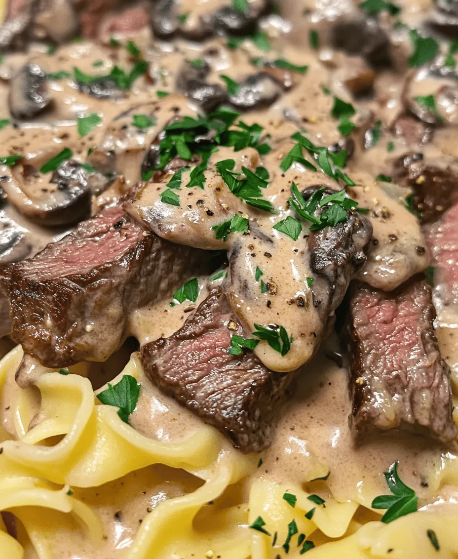 Beef Stroganoff is a classic comfort dish that has warmed hearts and satisfied appetites for generations. This rich and creamy recipe showcases tender strips of beef, perfectly sautéed mushrooms, and a luscious sauce that clings to the egg noodles, creating a harmonious blend of flavors and textures. The appeal of Beef Stroganoff lies not just in its delicious taste but also in its ability to evoke feelings of nostalgia and home-cooked warmth, making it a favorite among families and food enthusiasts alike.