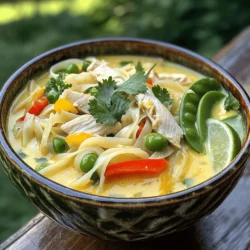 Thai Chicken Noodle Soup is a vibrant and comforting dish that encapsulates the essence of Thai cuisine. Known for its harmonious blend of flavors, this soup quickly transports your taste buds to the bustling streets of Thailand, where aromatic ingredients and fresh produce come together in perfect unity. The dish is not only a staple in Thai households but has also gained popularity across the globe, thanks to its rich flavors and the ease with which it can be prepared. In a world where time is often scarce, the appeal of quick and easy recipes has never been greater, making this 30-minute Thai Chicken Noodle Soup an ideal choice for busy weeknight dinners or leisurely lunches alike.