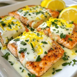 Easy Baked Salmon with Lemon Butter Cream Sauce: A Quick and Delicious Recipe