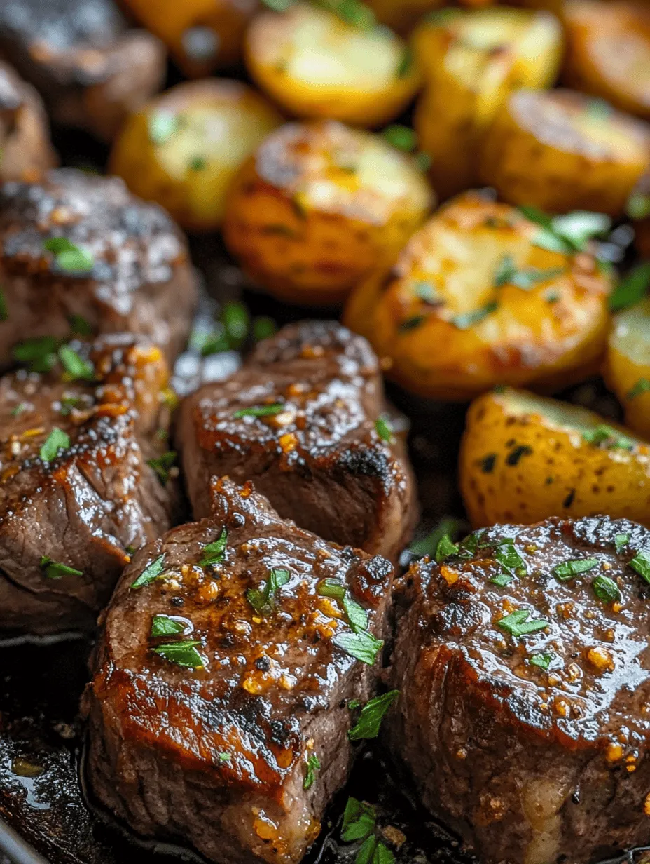 When it comes to quick, yet indulgent meals, few dishes can rival the charm of savory garlic butter steak bites paired with crispy potatoes. This dish is not only a feast for the senses but also a versatile option that's perfect for casual weeknight dinners, elegant gatherings, or even special occasions. Imagine tender, juicy pieces of sirloin steak seeping with rich garlic butter flavor, complemented by golden, crispy potatoes that provide the perfect crunch. This delightful combination is sure to impress family and friends alike, making it a must-try recipe for any home cook looking to elevate their dining experience.