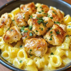 Garlic Butter Chicken Bites with Savory Creamy Parmesan Pasta: A Delightful Culinary Journey