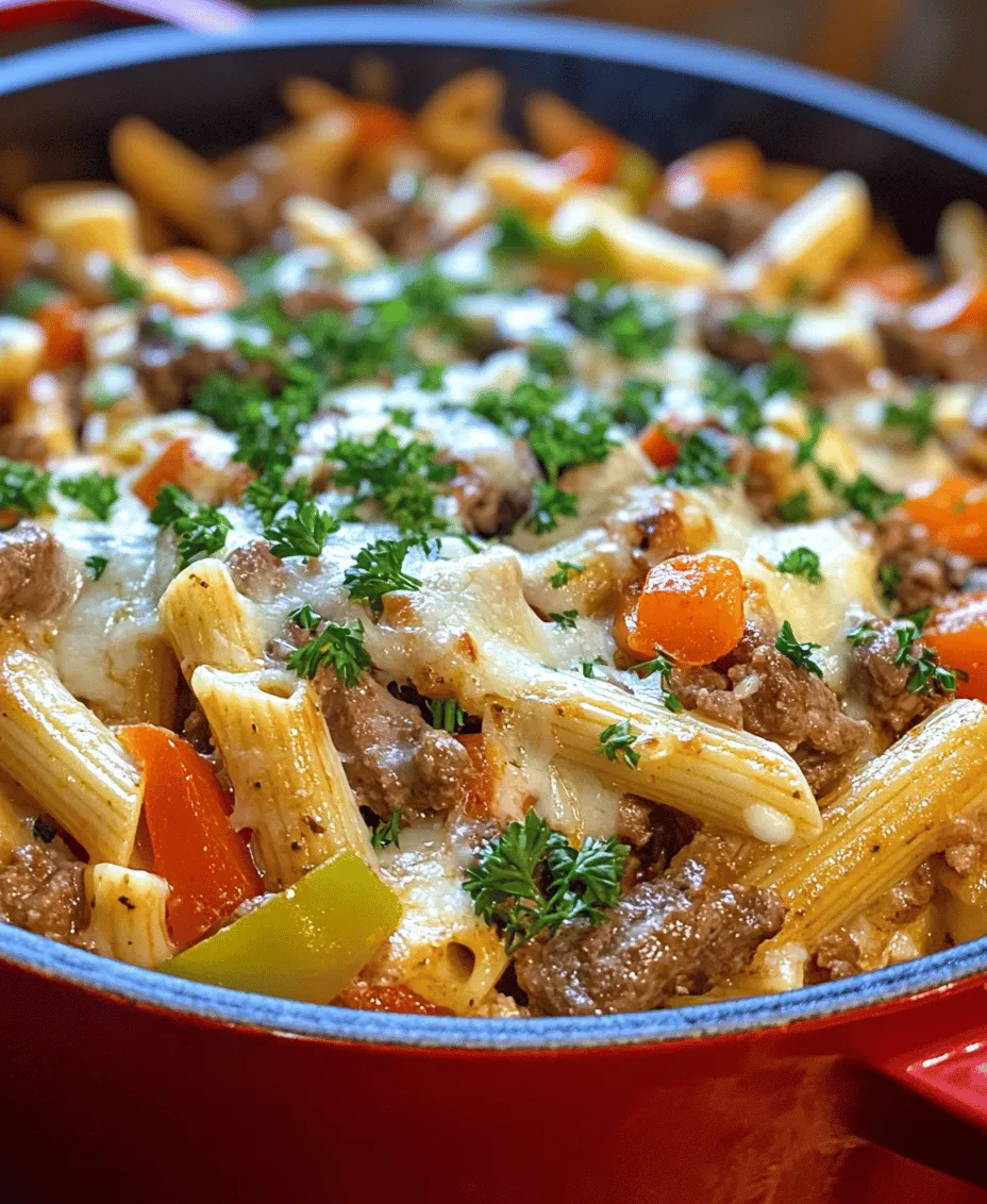 If you’re a fan of rich, savory flavors and hearty meals, the One-Pot Philly Cheesesteak Pasta is a dish you cannot miss. This fusion creation brings the iconic flavors of the classic Philly cheesesteak sandwich into a comforting pasta dish that is perfect for any night of the week. Picture this: tender pieces of steak, sautéed onions, and sweet bell peppers tossed in a creamy, cheesy sauce, all enveloped around perfectly cooked pasta. This dish not only satisfies hunger but also evokes the nostalgia of a beloved sandwich.