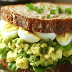 The Creamy Avocado Egg Salad is more than just a tasty treat. It offers an array of nutritional benefits that can enhance your overall health. Eggs, the star of this recipe, are an excellent source of high-quality protein, containing all nine essential amino acids. They also boast a wealth of vitamins and minerals, including vitamin D, B12, phosphorus, and selenium. Incorporating eggs into your diet can help support muscle strength, brain health, and even eye health due to their rich content of lutein and zeaxanthin.