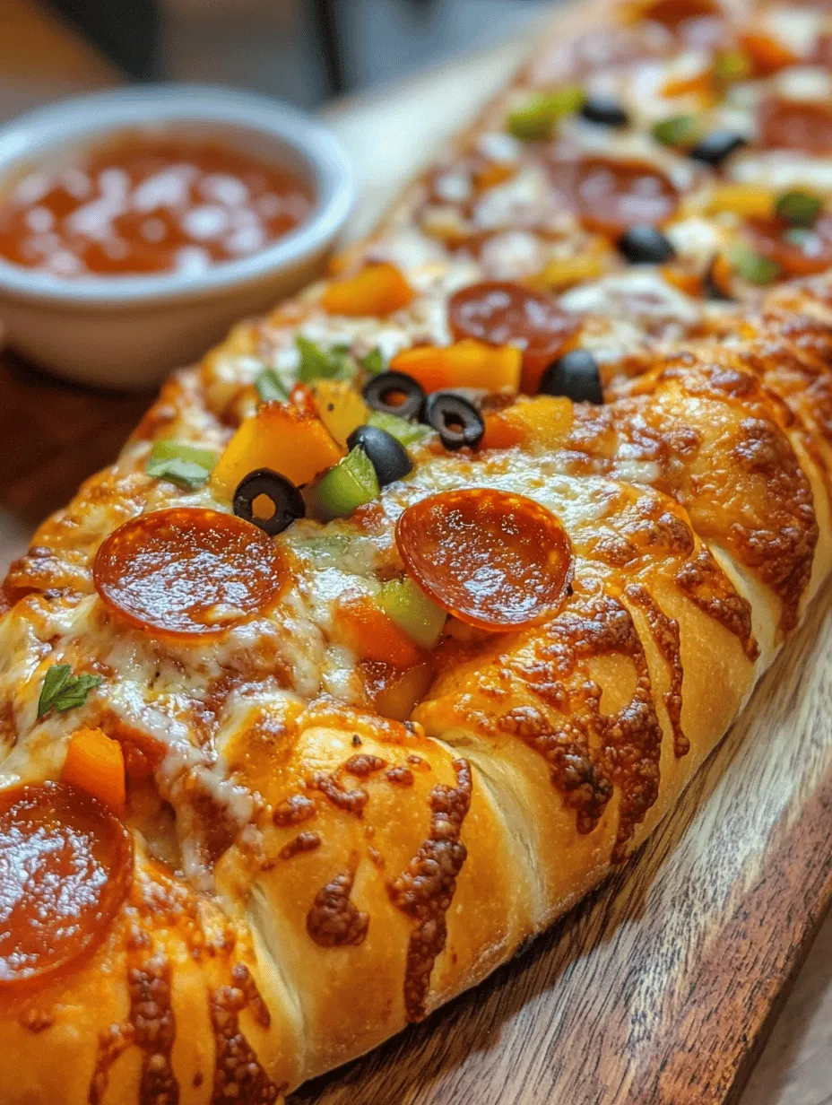 If you're on the hunt for a dish that combines comfort and flavor in one convenient package, look no further than the Tremendous Loaded Pepperoni Pizza Stromboli. This recipe is a culinary masterpiece that brings together the warm, gooey goodness of melted cheese, the savory bite of pepperoni, and the crunch of fresh vegetables, all enveloped in a perfectly baked crust. Whether you're planning a family dinner, gearing up for game night, or simply craving a filling meal, this Stromboli is the ideal choice for any occasion. Its shareable nature makes it not just a meal, but a social experience that brings people together around the table.