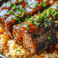 If you are searching for a dish that combines deep, rich flavors with a touch of sweetness and an irresistibly creamy texture, look no further than succulent short ribs slow-cooked in cola, served alongside creamy Parmesan risotto. This unique recipe marries the savory depth of beef short ribs with the unexpected sweetness of cola, creating a comforting meal that is sure to impress family and friends alike.