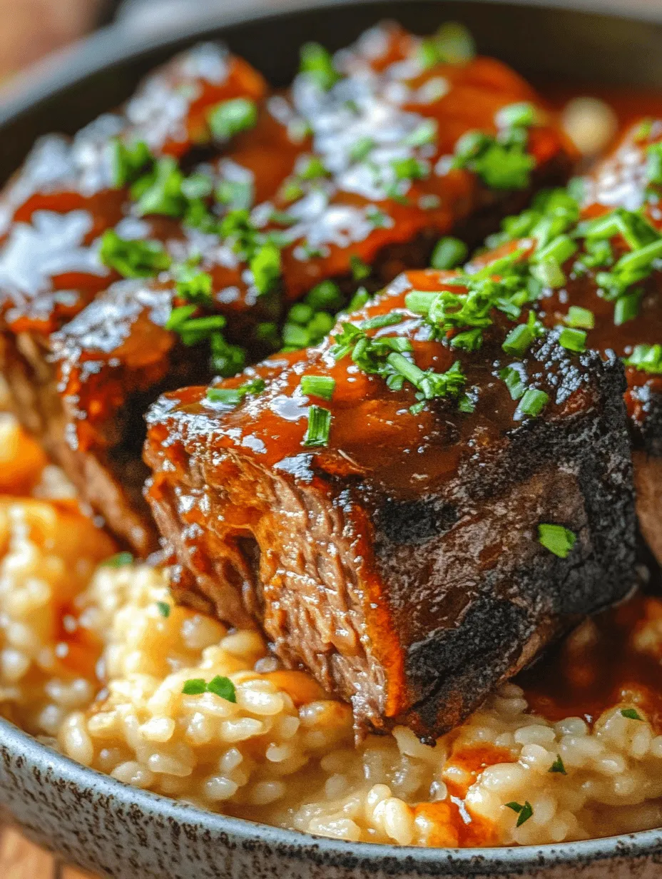 If you are searching for a dish that combines deep, rich flavors with a touch of sweetness and an irresistibly creamy texture, look no further than succulent short ribs slow-cooked in cola, served alongside creamy Parmesan risotto. This unique recipe marries the savory depth of beef short ribs with the unexpected sweetness of cola, creating a comforting meal that is sure to impress family and friends alike.