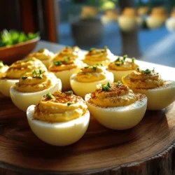 Deviled eggs are a time-honored appetizer that has graced tables at gatherings, parties, and family dinners for generations. Their creamy, flavorful filling, paired with the delicate texture of perfectly boiled eggs, makes them a favorite among many. What sets deviled eggs apart is their simplicity; just a handful of ingredients can create a dish that is not only delicious but also visually appealing. Whether served at a casual picnic, a festive holiday dinner, or a chic cocktail party, deviled eggs remain a staple that never goes out of style.