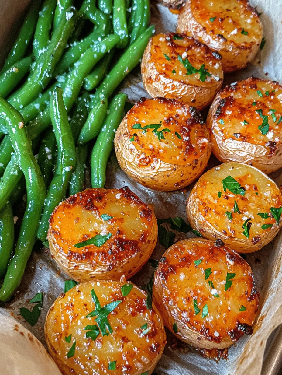 When it comes to side dishes that can elevate any meal, Crispy Ranch Roasted Potatoes and Vibrant Green Beans stand out as a perfect choice. This delightful combination brings together the earthy flavors of roasted baby potatoes and the fresh crunch of green beans, all enveloped in the unmistakable taste of ranch seasoning. Not only is this dish simple to prepare, but it also offers a satisfying crunch that can complement a variety of main courses, making it an ideal option for both weeknight dinners and festive gatherings.