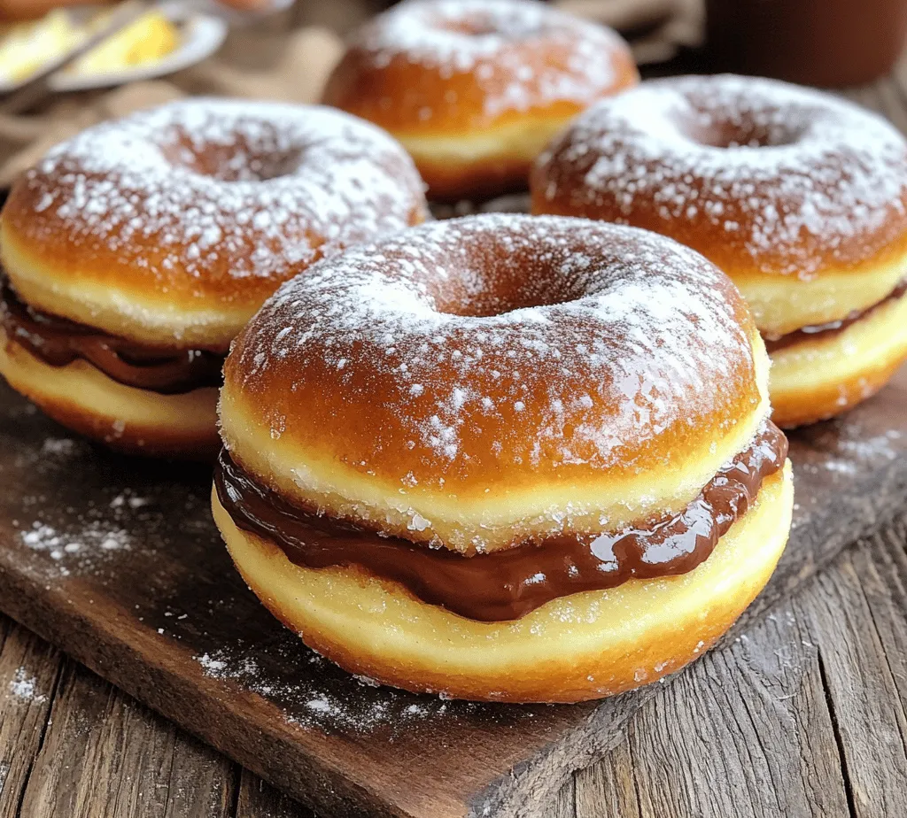 Indulge your senses and elevate your baking game with the delightful recipe for Nutella Stuffed Donuts. These delectable treats combine the soft, fluffy texture of freshly made donuts with the rich, creamy goodness of Nutella, creating a sweet experience that is hard to resist. Whether you're planning a special breakfast for your loved ones, celebrating a special occasion, or simply craving something sweet to brighten your day, Nutella Stuffed Donuts are the perfect solution.