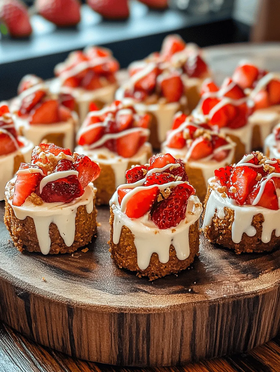 Welcome to the delightful and tempting world of Strawberry Cheesecake Crunch Bites! These little gems are a perfect fusion of textures and flavors, making them an ideal treat for any occasion. Imagine the classic flavors of cheesecake, refreshingly sweet strawberries, and a crunchy graham cracker crust, all coming together in a bite-sized delight. Whether you’re preparing for a lively gathering, celebrating a special event, or simply indulging in a sweet craving, these bites are sure to impress your family and friends.