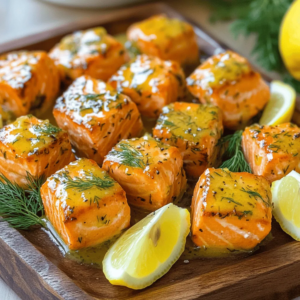 Savory Lemon Butter Salmon Bites are a delightful culinary creation that brings together the rich flavors of salmon and the vibrant zest of lemon in an easy-to-prepare dish. Perfect for both casual weeknight dinners and elegant gatherings, these salmon bites are a versatile addition to any meal repertoire. The dish showcases the delicate balance of flavors, where the buttery richness intertwines beautifully with the tangy brightness of fresh lemon juice and zest. This combination not only tantalizes the taste buds but also elevates the presentation, making it an eye-catching choice for entertaining guests or simply treating yourself to a gourmet experience at home.