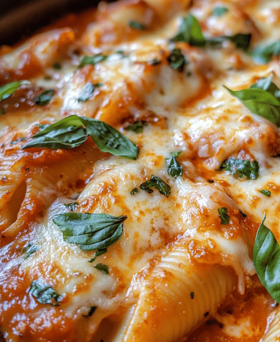 If you're searching for a dish that perfectly balances romance and comfort, look no further than the Marry Me Chicken & Shrimp Stuffed Shells. This delightful recipe combines succulent chicken, tender shrimp, and a medley of creamy cheeses, all nestled within large jumbo pasta shells and topped with a rich marinara sauce. Ideal for special occasions, date nights, or simply to impress your family, this dish is sure to leave a lasting impression. The harmonious blend of flavors and textures makes it a standout on any dinner table, appealing to both seafood lovers and chicken enthusiasts alike.