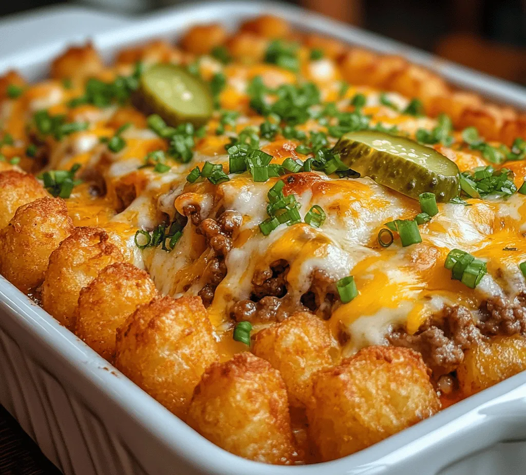 When it comes to comfort food, few dishes can rival the warm, hearty satisfaction of a casserole. Casseroles have a unique ability to bring together a variety of ingredients into one delicious package, making them a beloved choice for families and gatherings alike. Among the myriad options, the Cheeseburger Tater Tot Casserole stands out as a family-friendly dish that is not only easy to prepare but also irresistibly tasty.