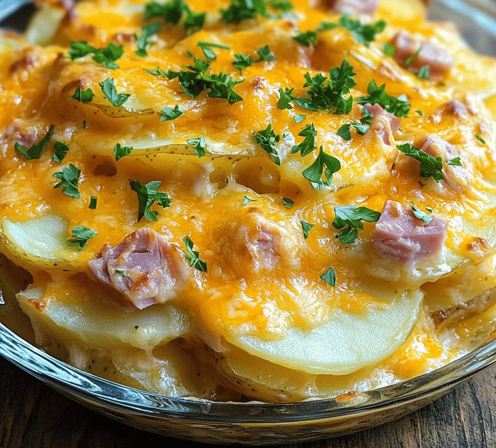 Few dishes evoke the warm embrace of nostalgia quite like Cheesy Scalloped Potatoes and Ham. This classic comfort food has been a staple in many households, cherished for its creamy texture, rich flavors, and ability to bring people together. Whether served during family gatherings, holiday feasts, or cozy weeknight dinners, this dish shines with its simplicity and heartwarming qualities.