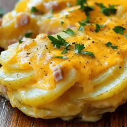 Indulge in Comfort: Cheesy Scalloped Potatoes and Ham Recipe